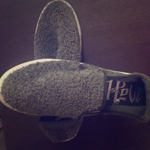 Slip on shoes.